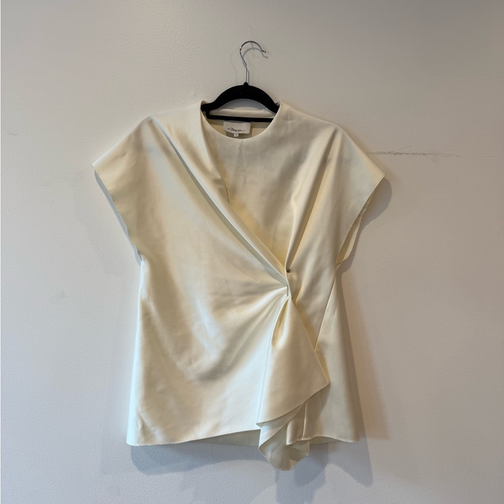 Phillip lim Cream Draped Blouse